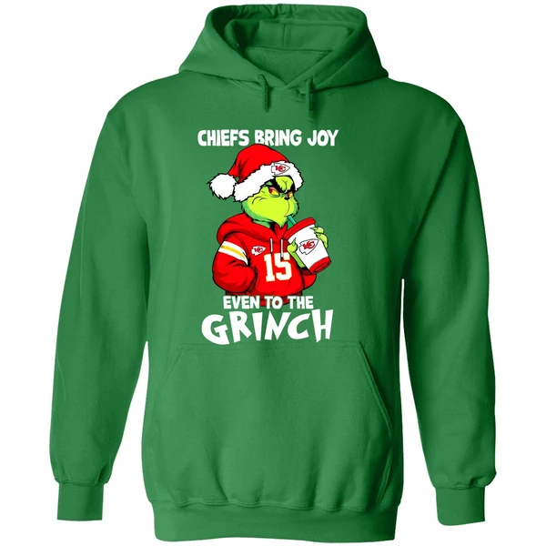 Kansas City Chiefs Bring Joy Even To The Grinch Patrick Mahomes Hoodie - Image 2