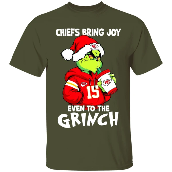 Kansas City Chiefs Bring Joy Even To The Grinch Patrick Mahomes Shirt - Image 4