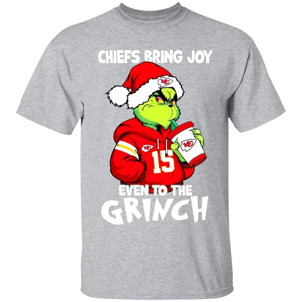 Kansas City Chiefs Bring Joy Even To The Grinch Patrick Mahomes Shirt - Image 9