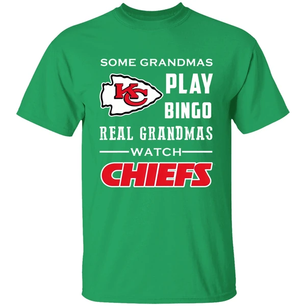 Kansas City Chiefs Grandmas Play Bingo Real Grandmas Watch Chiefs Shirt