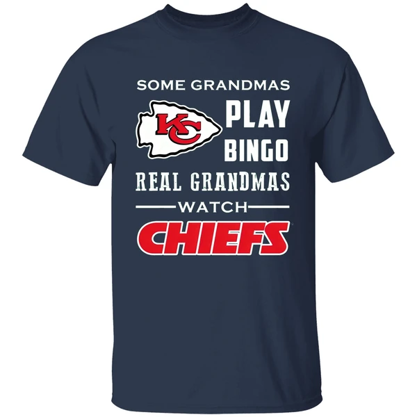 Kansas City Chiefs Grandmas Play Bingo Real Grandmas Watch Chiefs Shirt - Image 4