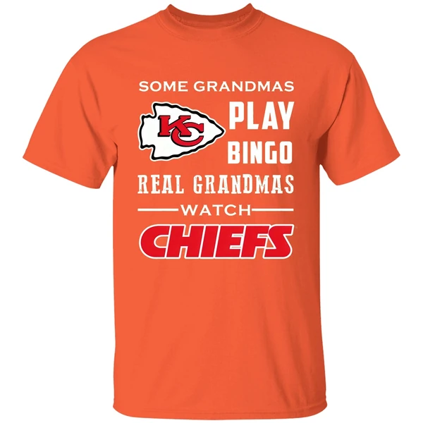 Kansas City Chiefs Grandmas Play Bingo Real Grandmas Watch Chiefs Shirt - Image 5