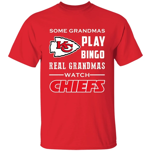 Kansas City Chiefs Grandmas Play Bingo Real Grandmas Watch Chiefs Shirt - Image 6