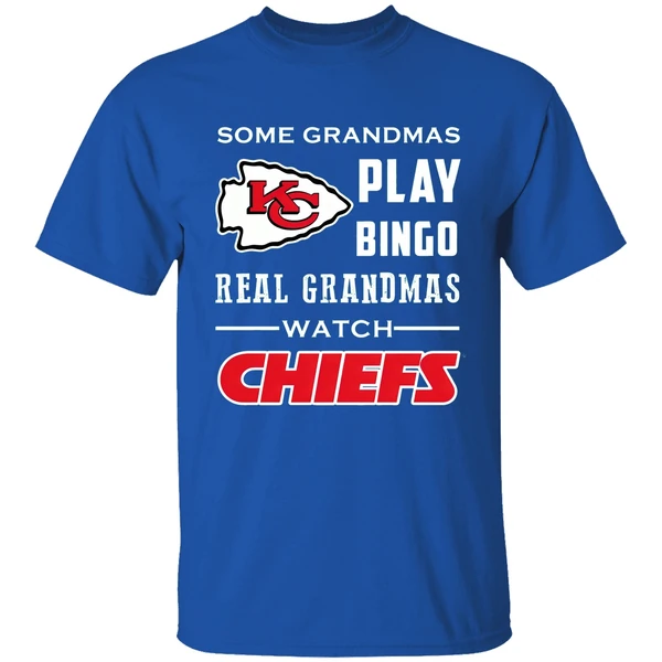 Kansas City Chiefs Grandmas Play Bingo Real Grandmas Watch Chiefs Shirt - Image 7