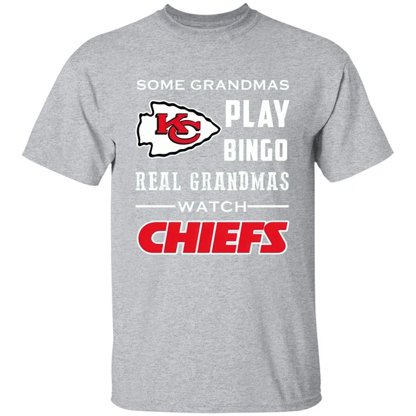 Kansas City Chiefs Grandmas Play Bingo Real Grandmas Watch Chiefs Shirt - Image 8