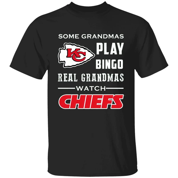 Kansas City Chiefs Grandmas Play Bingo Real Grandmas Watch Chiefs Shirt - Image 9