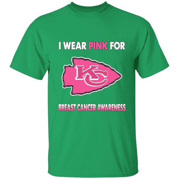 Kansas City Chiefs I Wear Pink For Breast Cancer Awareness Shirt - Image 7
