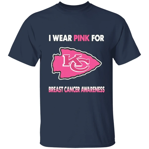 Kansas City Chiefs I Wear Pink For Breast Cancer Awareness Shirt - Image 4