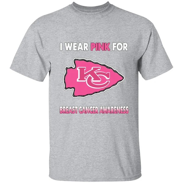 Kansas City Chiefs I Wear Pink For Breast Cancer Awareness Shirt - Image 8
