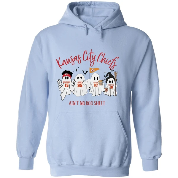 Kansas City Chiefs Team Aint No Boo Sheet Halloween Ghost Hoodie - Image 4