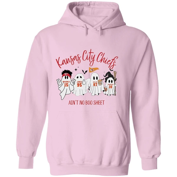 Kansas City Chiefs Team Aint No Boo Sheet Halloween Ghost Hoodie - Image 5