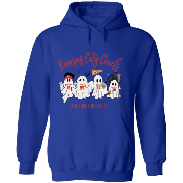 Kansas City Chiefs Team Aint No Boo Sheet Halloween Ghost Hoodie - Image 7