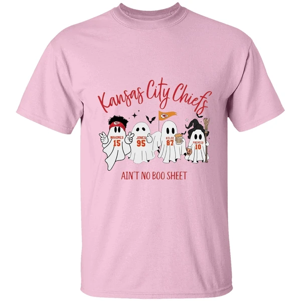Kansas City Chiefs Team Aint No Boo Sheet Halloween Ghost Shirt - Image 3