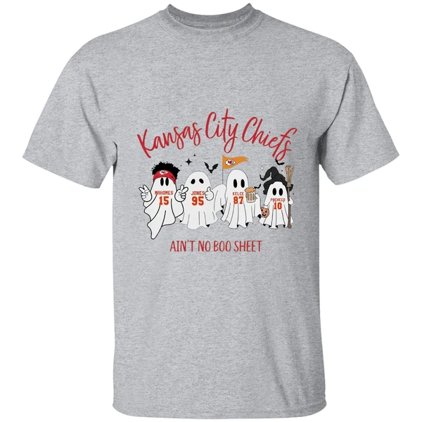 Kansas City Chiefs Team Aint No Boo Sheet Halloween Ghost Shirt - Image 9