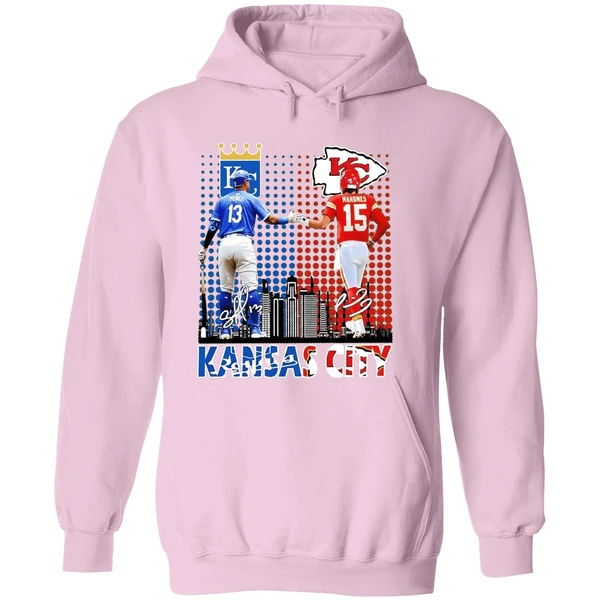 Kansas City Royals Kansas City Chiefs Skyline Hoodie - Image 5