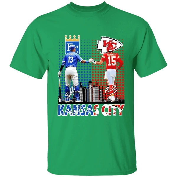 Kansas City Royals Kansas City Chiefs Skyline Shirt - Image 2