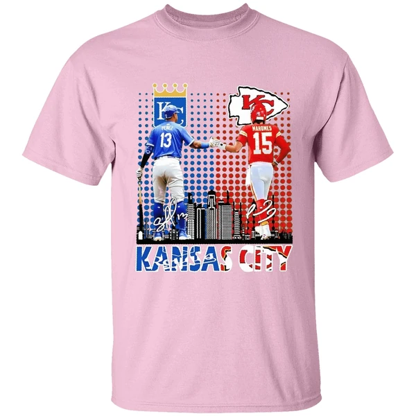 Kansas City Royals Kansas City Chiefs Skyline Shirt - Image 3