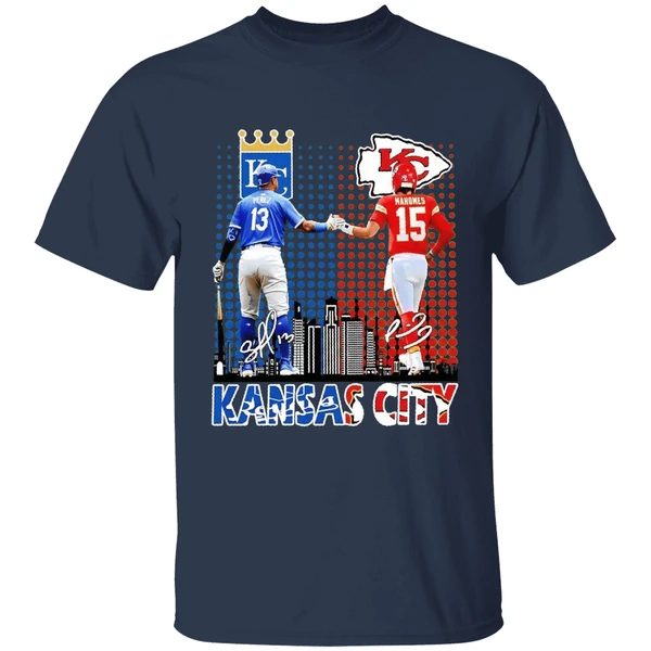 Kansas City Royals Kansas City Chiefs Skyline Shirt - Image 5