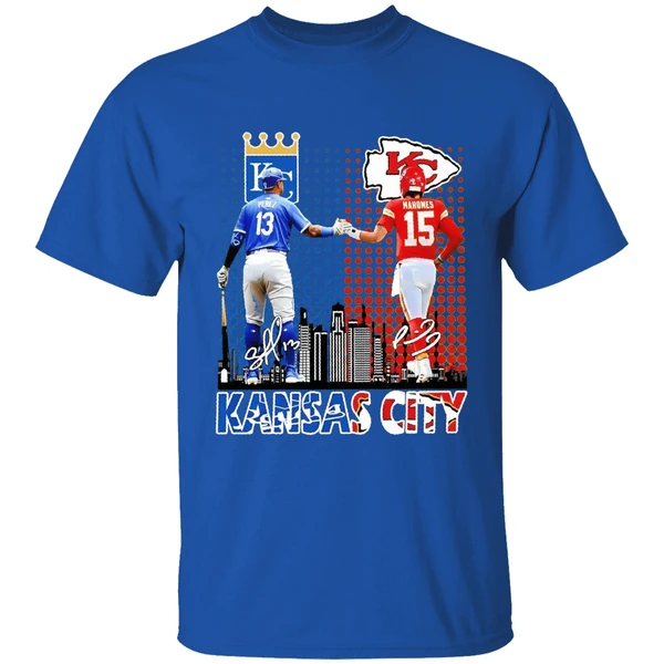Kansas City Royals Kansas City Chiefs Skyline Shirt - Image 8
