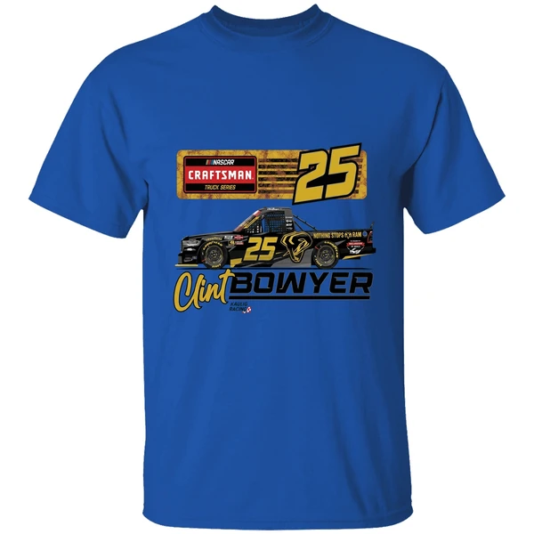 Kaulig Racing Ram 25 Clint Bowyer Nascar Craftsman Truck Series Shirt - Image 5