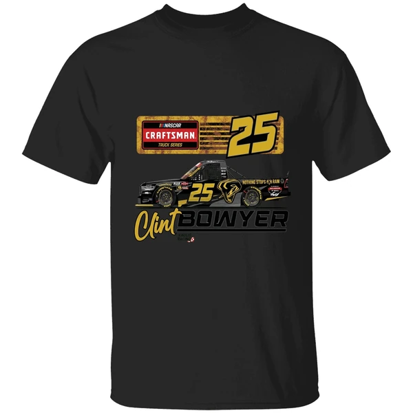 Kaulig Racing Ram 25 Clint Bowyer Nascar Craftsman Truck Series Shirt - Image 7