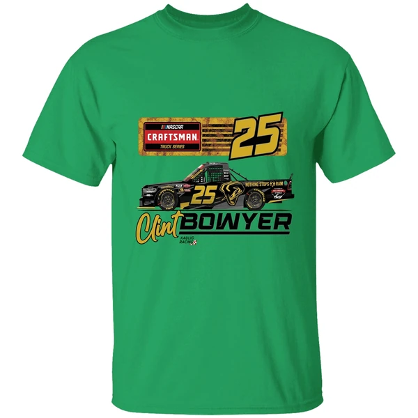 Kaulig Racing Ram 25 Clint Bowyer Nascar Craftsman Truck Series Shirt - Image 8