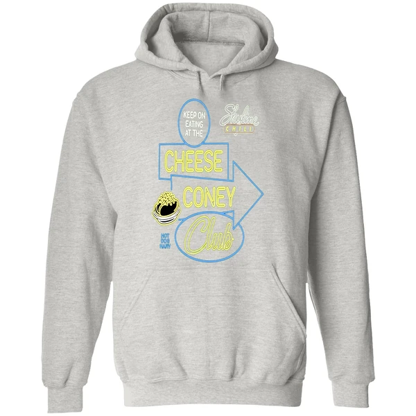 Keep On Eating At The Cheese Coney Club Hot Dog Harv Hoodie - Image 9