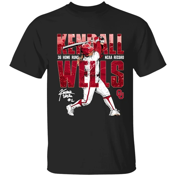 Kendall Wells Oklahoma Sooners Softball 36 Home Runs Signature Shirt