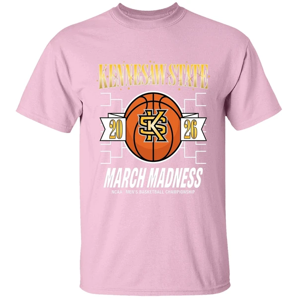 kennesaw state owls 2026 march madness ncaa mens basketball championship shirt lightpink