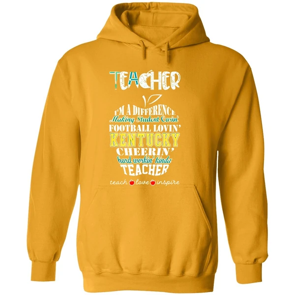 Kentucky Wildcats Teacher Im A Difference Football Lovin Cyclones Cheerin Teacher Love Inspire Hoodie