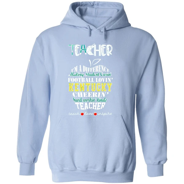 Kentucky Wildcats Teacher Im A Difference Football Lovin Cyclones Cheerin Teacher Love Inspire Hoodie - Image 4