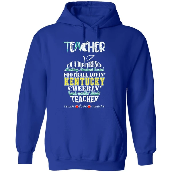 Kentucky Wildcats Teacher Im A Difference Football Lovin Cyclones Cheerin Teacher Love Inspire Hoodie - Image 7