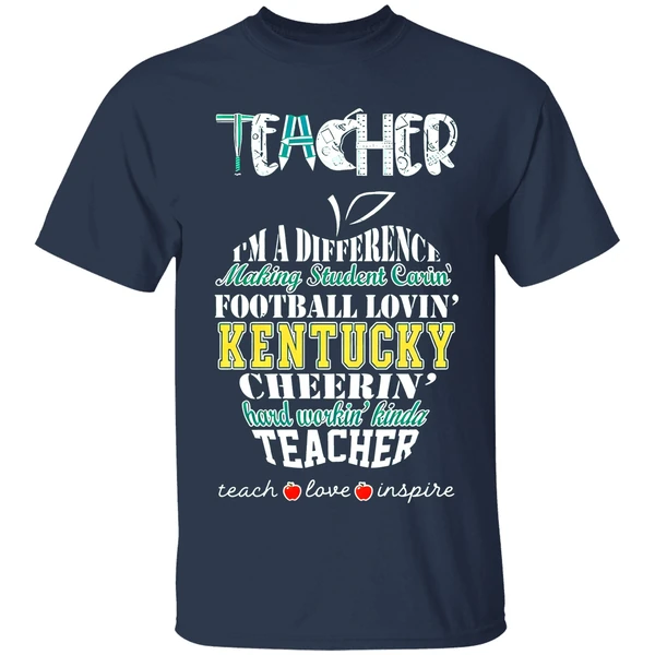 Kentucky Wildcats Teacher Im A Difference Football Lovin Cyclones Cheerin Teacher Love Inspire Shirt - Image 5