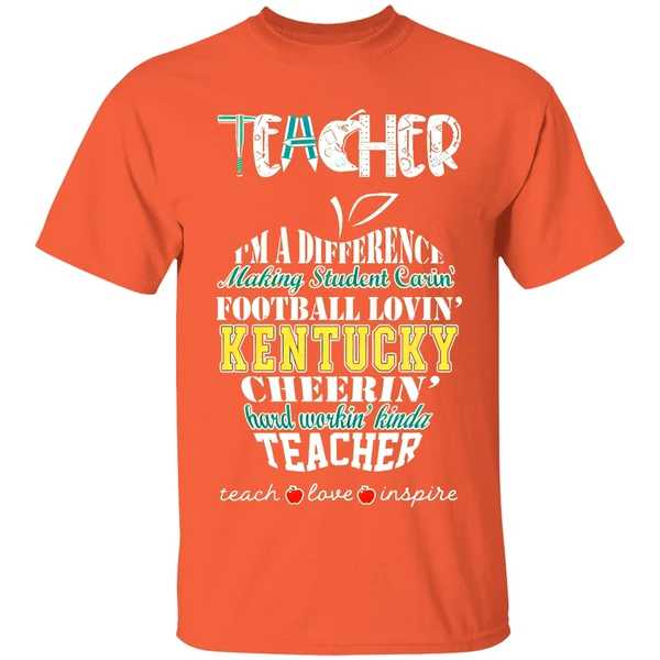 kentucky-wildcats-teacher-im-a-difference-football-lovin-cyclones-cheerin-teacher-love-inspire-shirt-orange