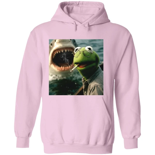 Kermit The Frog Smoking Jaws Muppet Meme Hoodie - Image 5
