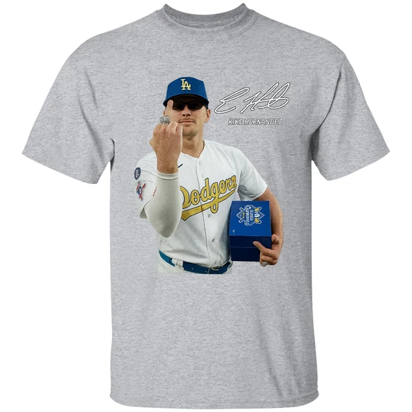 Kike Hernandez Dodgers Middle Finger Signature Shirt