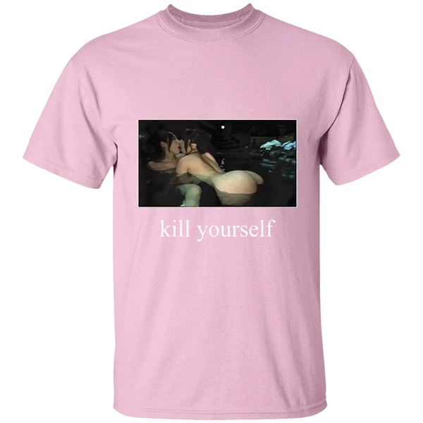 kill yourself naked lesbians shirt lightpink