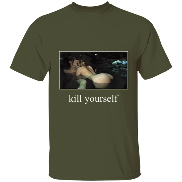 kill yourself naked lesbians shirt militarygreen