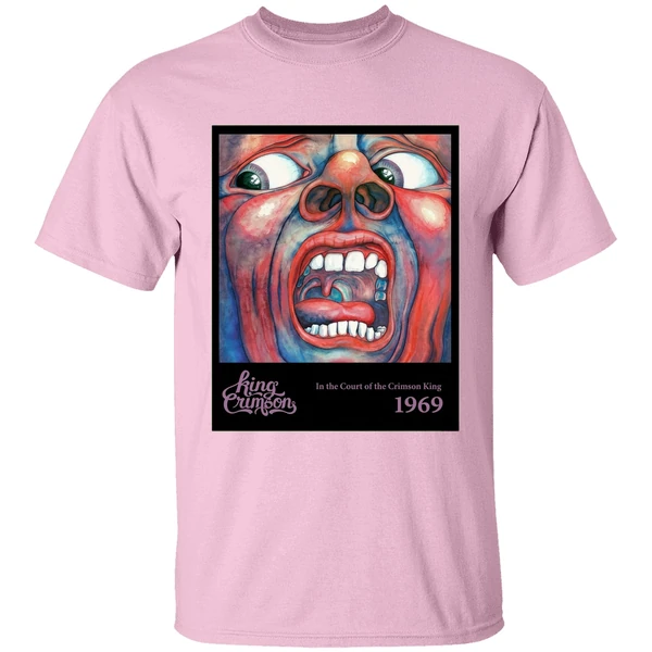 king crimson 1969 in the court of the crimson king shirt lightpink