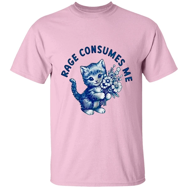 Kitty Floral Rage Consumes Me Shirt - Image 2