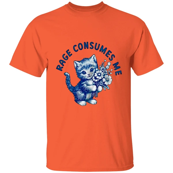 Kitty Floral Rage Consumes Me Shirt - Image 3