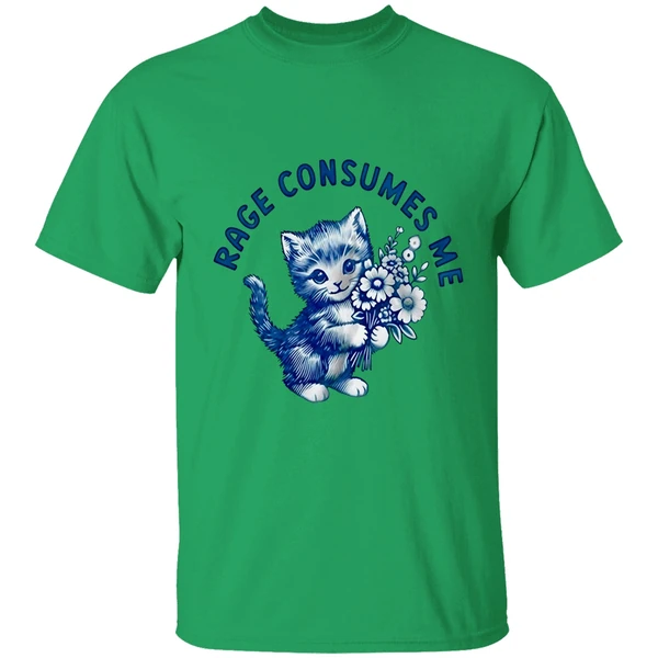 Kitty Floral Rage Consumes Me Shirt - Image 8
