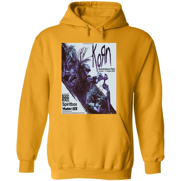 Korn In Gunnersbury Park London On 11 August 2024 Line Up Hoodie