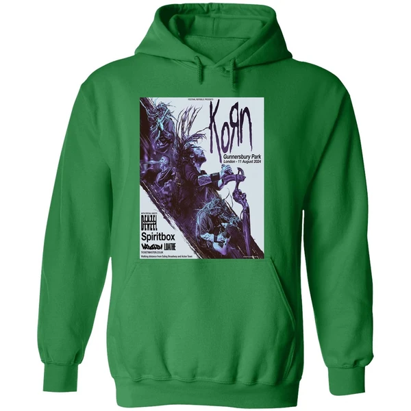 Korn In Gunnersbury Park London On 11 August 2024 Line Up Hoodie - Image 2