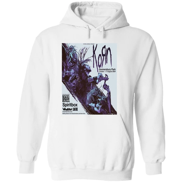 Korn In Gunnersbury Park London On 11 August 2024 Line Up Hoodie - Image 8
