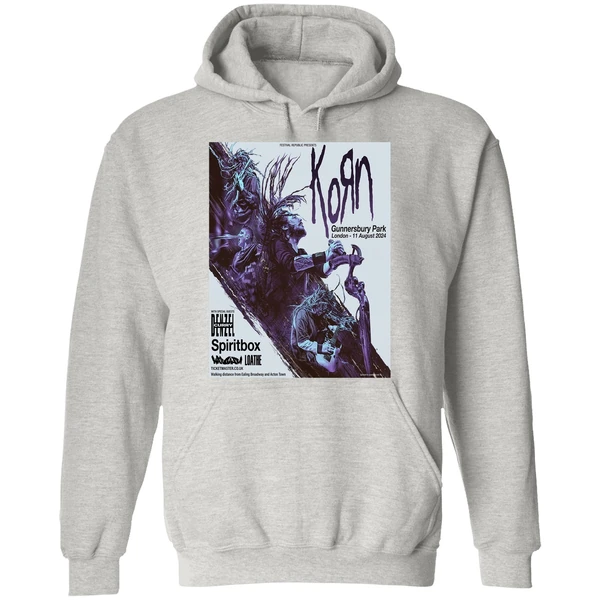 Korn In Gunnersbury Park London On 11 August 2024 Line Up Hoodie - Image 9