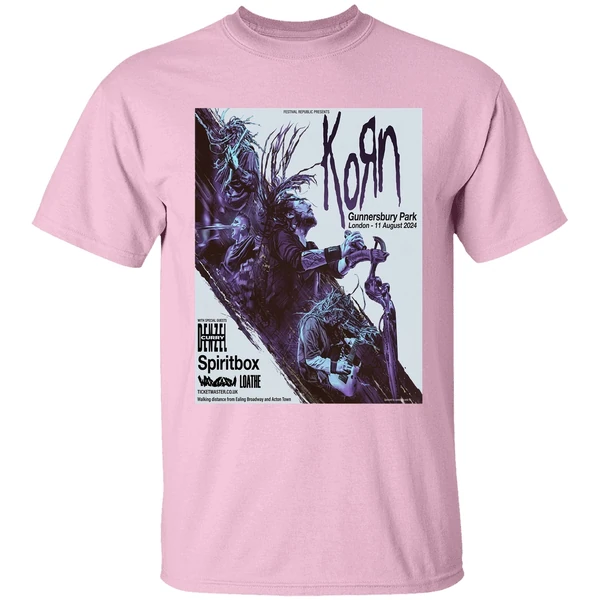 Korn In Gunnersbury Park London On 11 August 2024 Line Up Shirt - Image 2