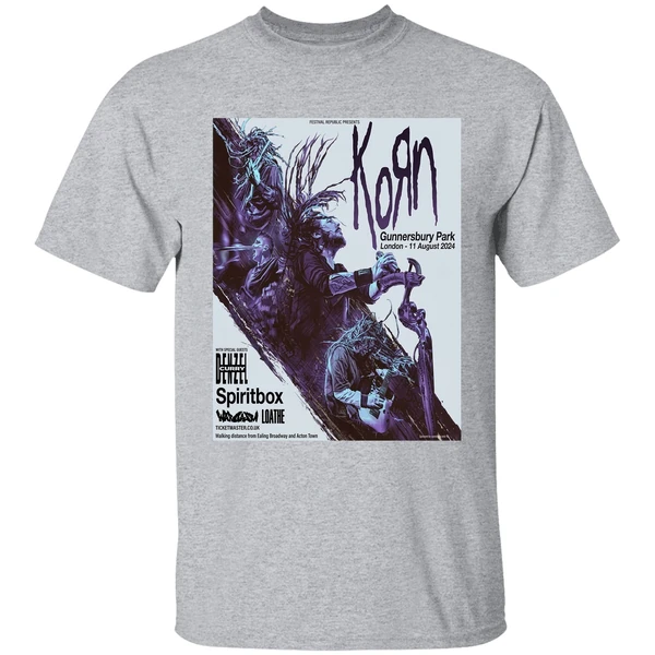 korn in gunnersbury park london on 11 august 2024 line up shirt sportgrey