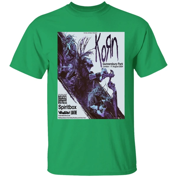 Korn In Gunnersbury Park London On 11 August 2024 Line Up Shirt - Image 8