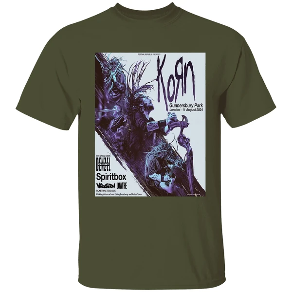 Korn In Gunnersbury Park London On 11 August 2024 Line Up Shirt - Image 9